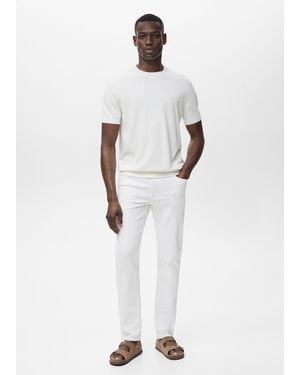 Mango Slim Fit Jan Jeans - White