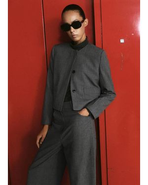Mango Crop Suit Blazer - Red
