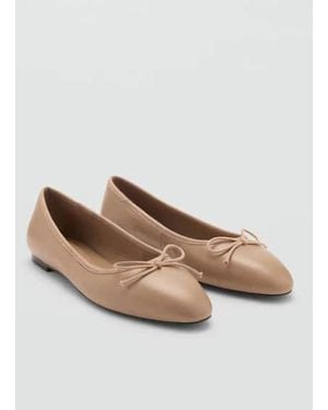 Mango Leather Ballet Flats Medium - Multicolour