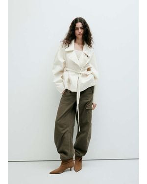 Mango Mid-Rise Cargo Jeans - Green