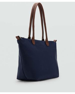MANGO TEEN Shopper Bag - Blue