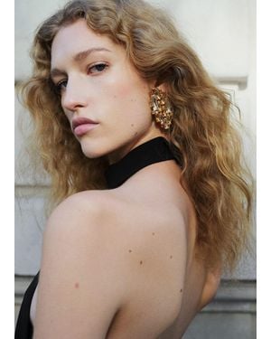 Mango Kombinierte Kristallstein-Anhänger - Braun