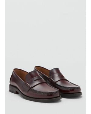 Mango Mokassin Aus Antic-Leder - Braun