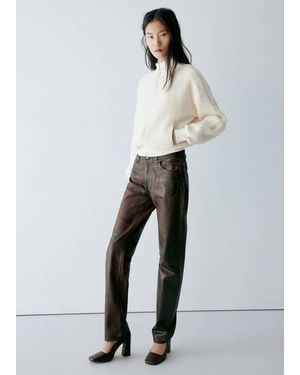 Mango Bouclé Zip-Up Jacket - White