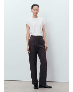 Mango Maglia Cotone A Maglia Manica Corta Bianco