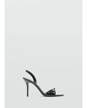 Mango High-Heeled Sandals With Buckle Straps - Natural
