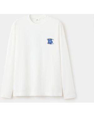 Mango 100% Cotton Printed T-Shirt - White