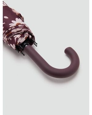 Mango Ombrello Stampa Fiori Bordeaux - Rosso
