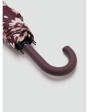 Mango Flower Print Umbrella - Red