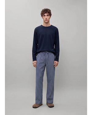 MANGO TEEN Full Cotton Check Pyjamas - Blue