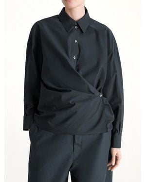 Lemaire Straight Collar Twisted Shirt - Black