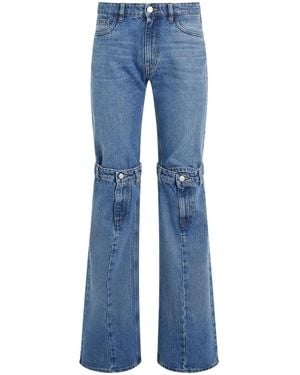 Coperni Open Knee Jeans, 100% Cotton, Size: Small - Blue
