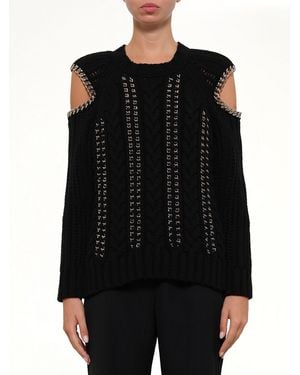 McQueen Crew Neck O/Knitwear - Black