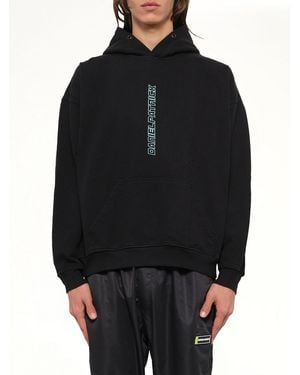 Daniel Patrick Vertical Logo Hoodie - Black