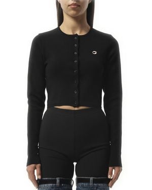 Coperni Knitted Cardigan, Long Sleeves, 100% Polyester - Black