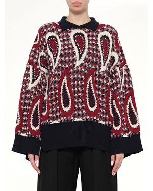 JWA Paisley Merino Jumper - Red