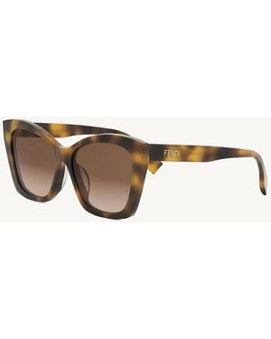Fendi Fe40151F 5753F Acetate Sunglasses - Natural