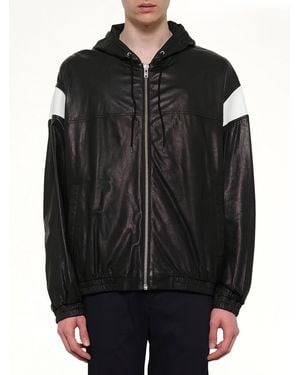 KENZO Hyper Logo Leather Jacket - Black