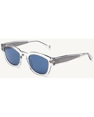 Hublot Rounded Key Sunglasses With Solid Lens - Blue