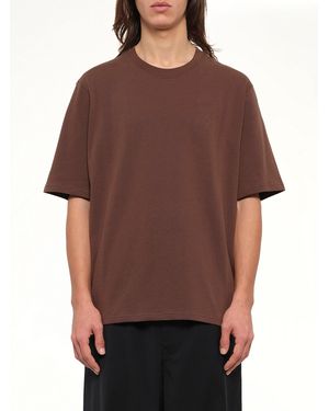 Ami Paris Tonal Embossed Big Ami De Coeur T-Shirt - Red