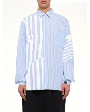 DSM KEI NINOMIYA Printed Striped Woven Shirt - Grey
