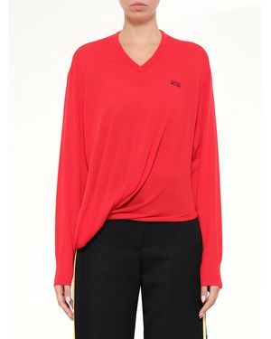 Loewe Draped Sweater - Red