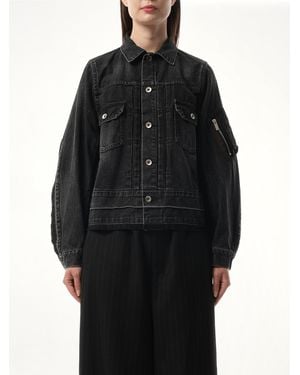 Sacai Denim Nylon Twill Jacket - Black