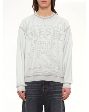 DIESEL Aron-Raw Sweatshirt - Grey