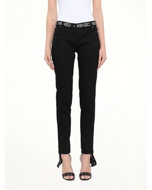 KENZO Logo Skinny Jeans - Black