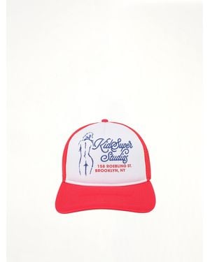 Kidsuper Puff Print Trucker Hat - Red