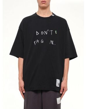 Maison Mihara Yasuhiro Don'T Tag Me. Printed T-Shirt - Black