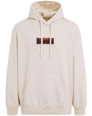 Doublet Rust Embroidery Hoodie, Long Sleeves, 100% Cotton, Size: Small - White