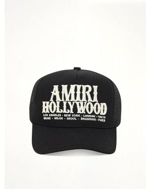 Amiri Hollywood Trucker Hat - Black