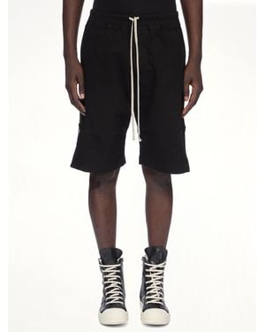 Rick Owens Cotton Twill Pusher Shorts - Black
