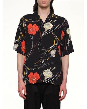 Amiri Floral Camp Shirt - Black