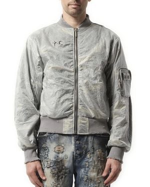 THUG CLUB Clouded Tango Charlie Bomber, 100% Cotton - Grey
