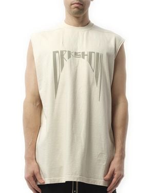 Rick Owens Drkshdw Tarp T, 100% Cotton, Size: Small - Natural
