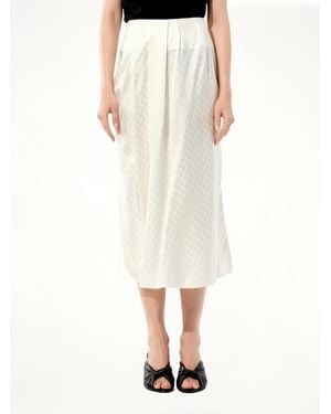 Balenciaga Mix Satin Skirt - White