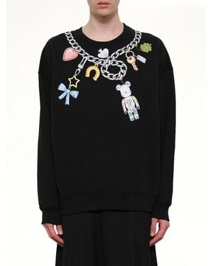Egonlab Bearbrick Print Cotton Sweatshirt - Black