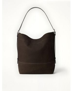 Lemaire Belted Tote Alpaca Nubuck - Black