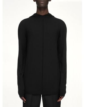 Rick Owens Oversized Ls Hoodie - Black