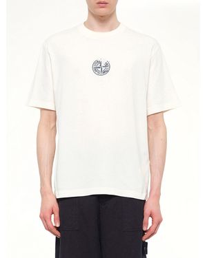 Stone Island 2100001 Cotton Compass Print T-Shirt - White