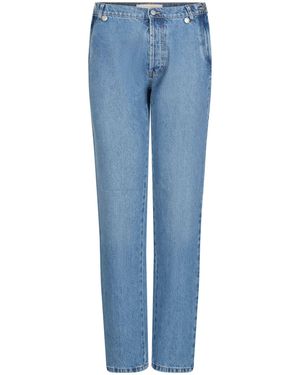 Coperni Open Hip Denim Pants, 100% Cotton - Blue