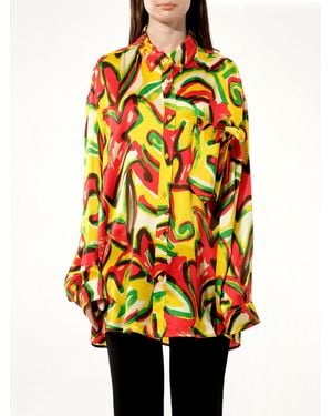 Balenciaga Scarf Flower Shirt - Yellow