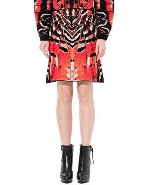 McQueen 'Butterfly Jacquard Skirt, /Blk, Size: Small - Red