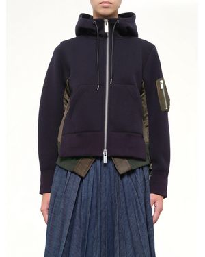 Sacai Runway Sponge Sweat Hoodie - Blue