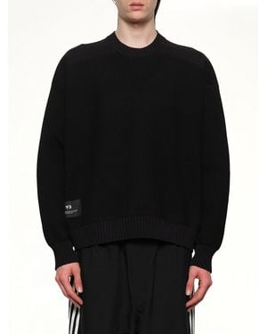 Y-3 Ut Knit Crew Sweater - Black