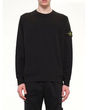 Stone Island 6100017 Organic Cotton Sweatshirt - Black