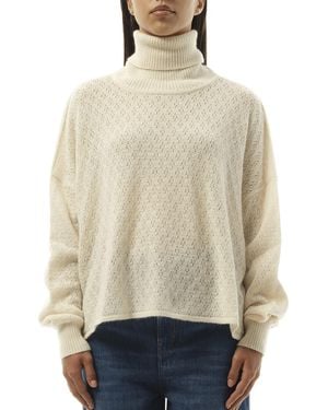 Chloé Fluffy Pointelle Jumper - Natural