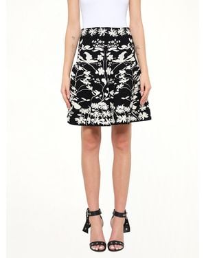 McQueen Spine Jacquard Mini Skirt - Black